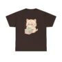 cute cat reading t shirt – cozy book lover graphic tee | soft cotton