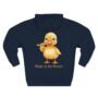 cute duck hoodie “music in the breeze” – cozy unisex pullover hoodie