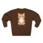 marshmallow kitten crewneck sweatshirt — soft fleece everyday wear