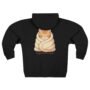 cozy wrapped kitten zip hoodie – unisex fleece hoodie with cute cat comfort illustration