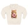 cute kitten donut hoodie – cozy three panel fleece pullover