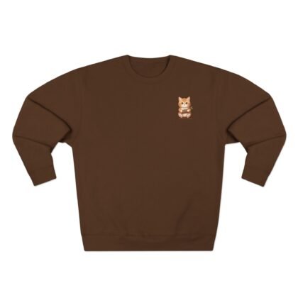 little explorer kitten crewneck sweatshirt — soft fleece everyday wear